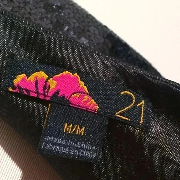 NWT Forever 21 Black Sequin One Shoulder Cocktail Club Dress - Picture 6 of 7